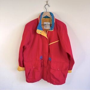 Vintage Towne by London Fog Chore Coat Barn Jacket Colorful size Large